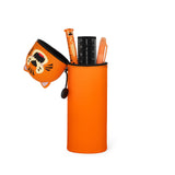 estuche escolar flexible de silicona naranja tigre legrami