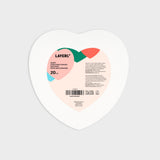 lienzo en forma de corazón de 20 cm layers of