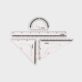 set 4 reglas escolares geométricas layers of