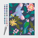 lienzo pintar por números pájaros layers of