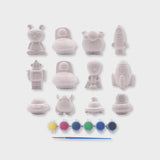 set figuras del espacio estelar hechas de escayola para pintar layers of