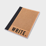 libreta kraft cosida a rayas layers of
