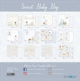 Bloco de Scrapbooking 12 Folhas Papéis Doces para Bebé Menino para Si