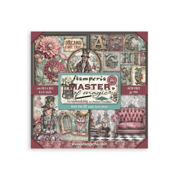 Bloco de Scrapbooking 22 Folhas Master of Magic Stamperia