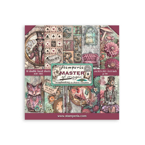 Bloco de Scrapbooking 10 Folhas Master of Magic Stamperia