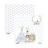 Bloco de Scrapbooking 12 Folhas Papéis Doces para Bebé Menino para Si