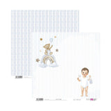 Bloco de Scrapbooking 12 Folhas Papéis Doces para Bebé Menino para Si