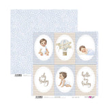 Bloco de Scrapbooking 12 Folhas Papéis Doces para Bebé Menino para Si