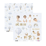 Bloco de Scrapbooking 12 Folhas Papéis Doces para Bebé Menino para Si