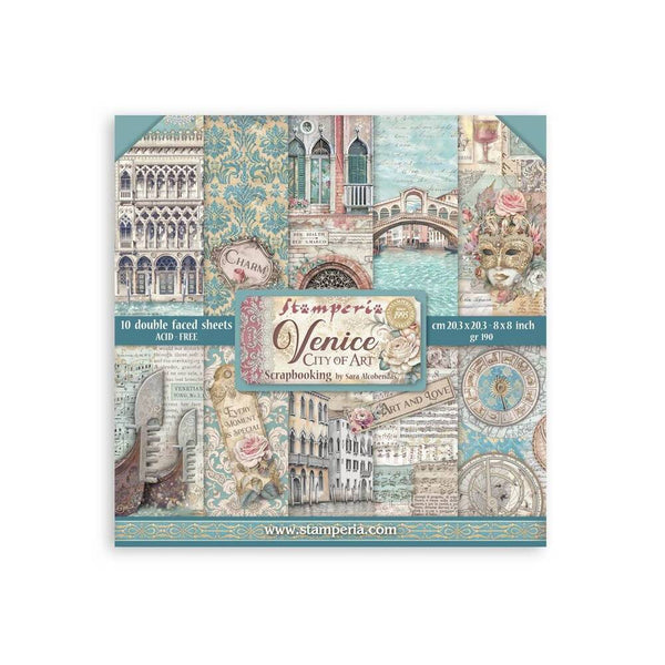 Bloco de Scrapbooking 10 Folhas Venice City of Art Stamperia