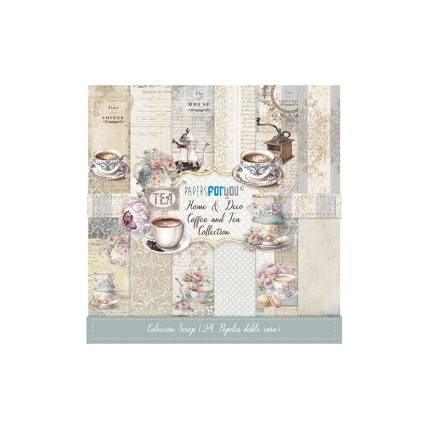 Bloc Scrapbooking 24 Hojas Home&Deco 'Coffee and Tea' PapersForYou