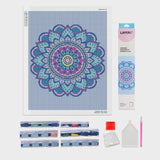 diamond painting mandala azul layers of