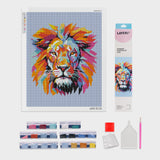 kit diamond painting león layers of