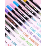 Conjunto de 12 marcadores de contorno pastel de dois tons Alex Bog