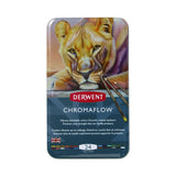tapadera del estuche de 24 lápices de colores chromaflow de derwent