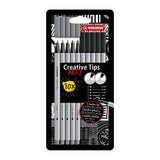 Set 10 Rotuladores Calibrados Negro y Gris Stabilo Creative Tips