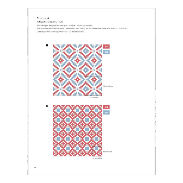 Libro Motivos Geométricos en Bordado Bargello y Punto de Cruz El Drac