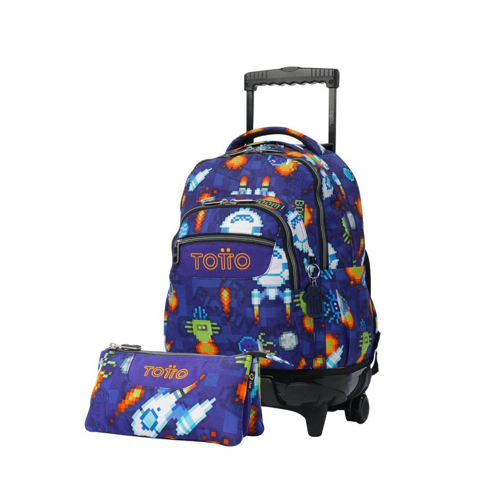 Mochila Totto Tres Ruedas Mochila Totto Con Ruedas Estuche Compartimentos  Cohete
