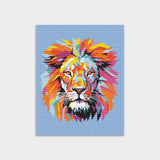 diamond painting lion layers of