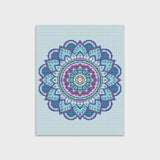 kits diamond painting terminado mandala azul