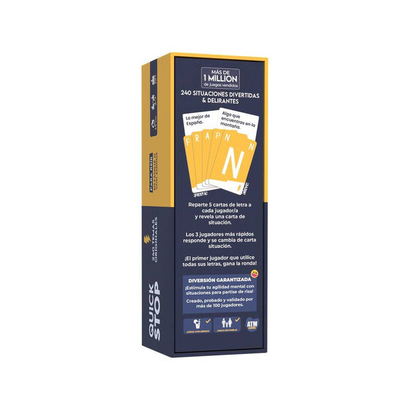 juego de cartas familiar asmodee quick stop