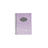 cuaderno A4 con cuadricula tapa flexible color lila pastel oceans wave