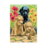 lienzo completo pintar por numeros diseño cachorros royal langnickel