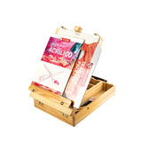 kit completo para pintar con acrílico con caballete de mesa artemisa art creation