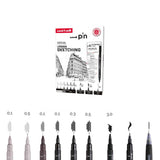 set inicaición al urban sketching rotuladores calibrados uni pin