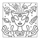 libro para colorear pensando para adultos diseños trippy and groovy