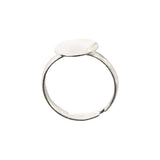 set anillos plateados ajustables para personalizar