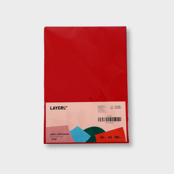 Pack 40 Cartulinas de Colores A4 Layers Of