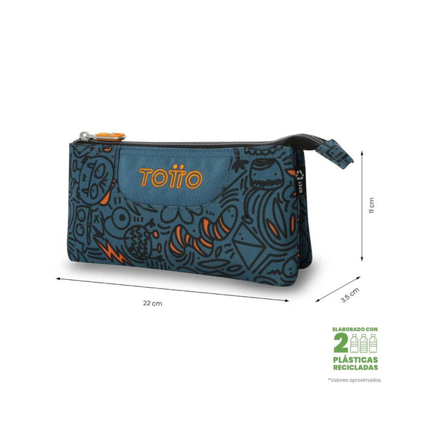 Estuche Escolar 3 Compartimentos Grafer Totto