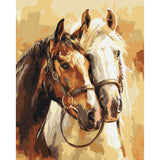 Pintar por Números Cavalos Nobres Brushme