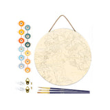 pintar por numeros madera mujer floral