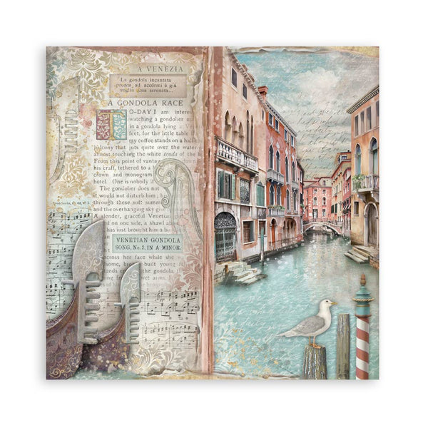 Bloco de Scrapbooking 22 Folhas Venice City of Art Stamperia