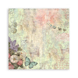 Set 4 Hojas de Tela 30x30 Wonderland Stamperia