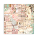 Set 4 Hojas de Tela 30x30 Wonderland Stamperia