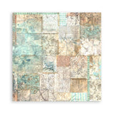 Set 4 Hojas de Tela 30x30 Wonderland Stamperia