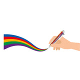 Caneta Legami Rainbow de 6 cores