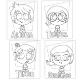 kit de 4 láminas adhesivas pintar con arenas emociones arenart