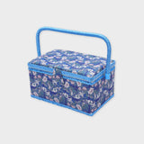 costurero azul de flores the lanners