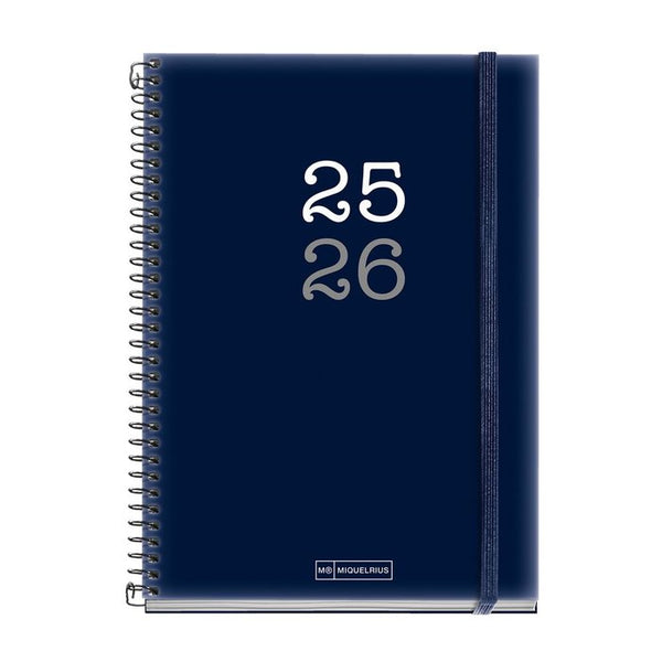 agenda 2026 simple azul marino plus miquelrius