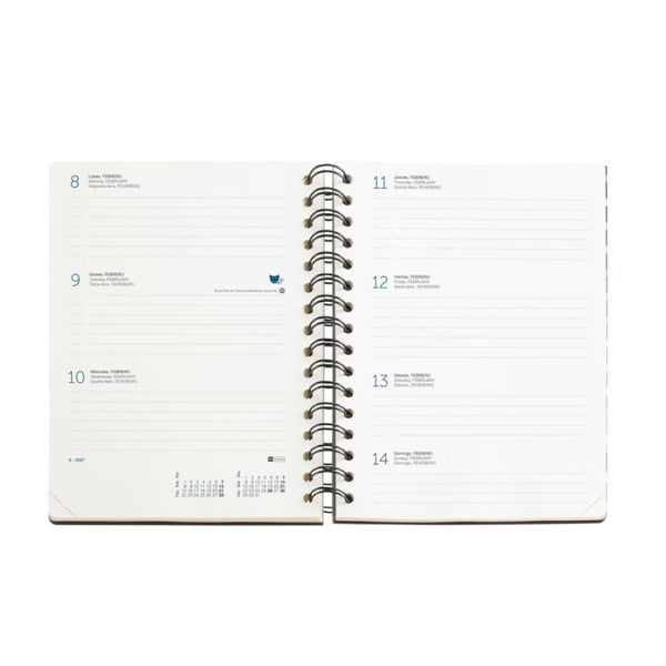 agenda escolar 2026/2027 miquelrius wire-o florales
