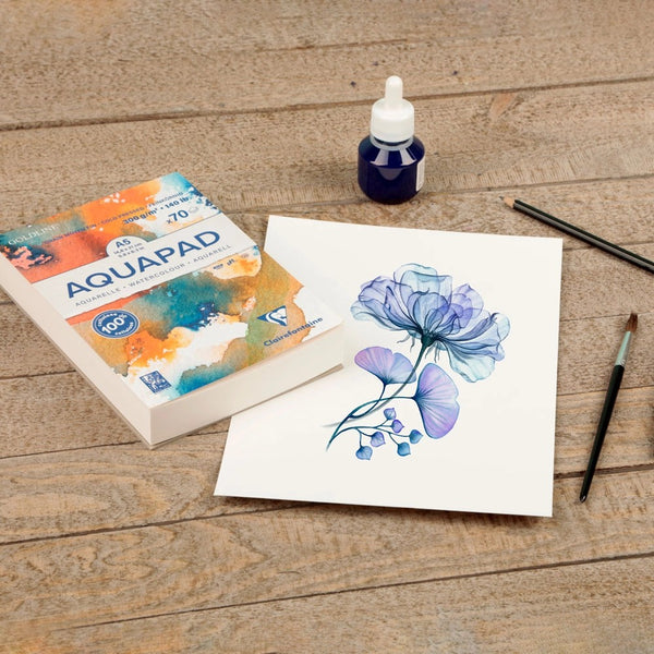 papel de acuarela formato bloc aquapad clairefontaine goldfine