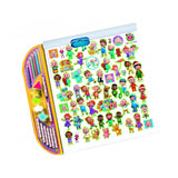 set pegatinas y actividades para colorear cocomelon para niños