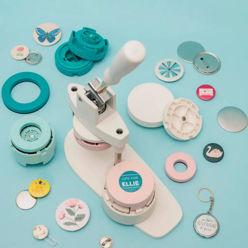 Máquina de chapas, button press, set de chapas para personalizar con tus diseños favoritos