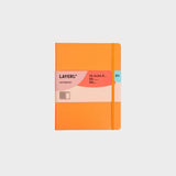 cuaderno cuadriculado naranja B5 layers of