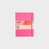 cuaderno cuadriculado rosa B5 layers of