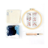 punch needle kit completo figured art